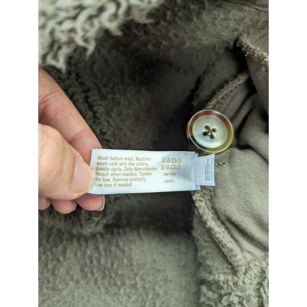 Koolaburra by UGG Brushed Back Sherpa Cozy Shacket Shirt Jacket Olive Green 1X - Picture 6 of 9